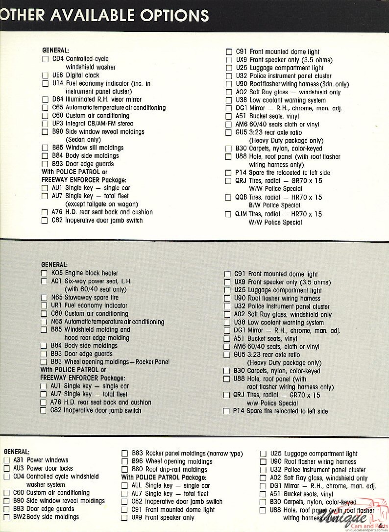 1977 Pontiac Police Cars Brochure Page 6